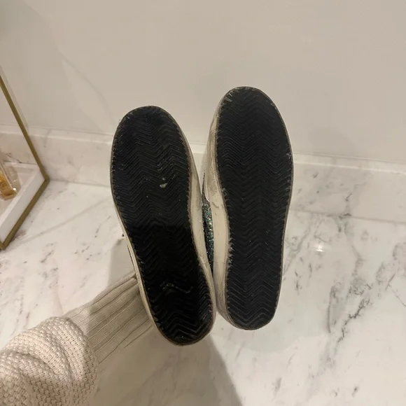 Golden Goose Glitter Sneakers - Silver Blue and Green - Picture 7 of 7